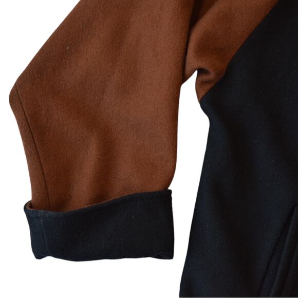 Lady Suzette Brown & Black Wool Blend Coat | Plus Size XL-2XL - Picture 3 of 12